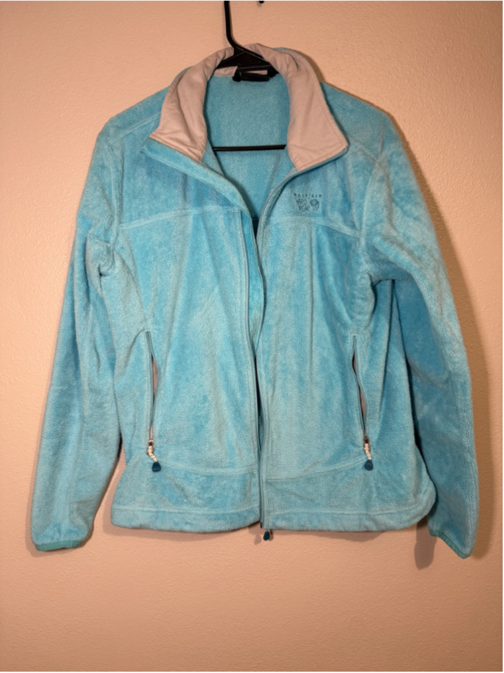 Mountain Hardwear Pyxis Aqua Blue Plush Fleece Jacket Women’s L